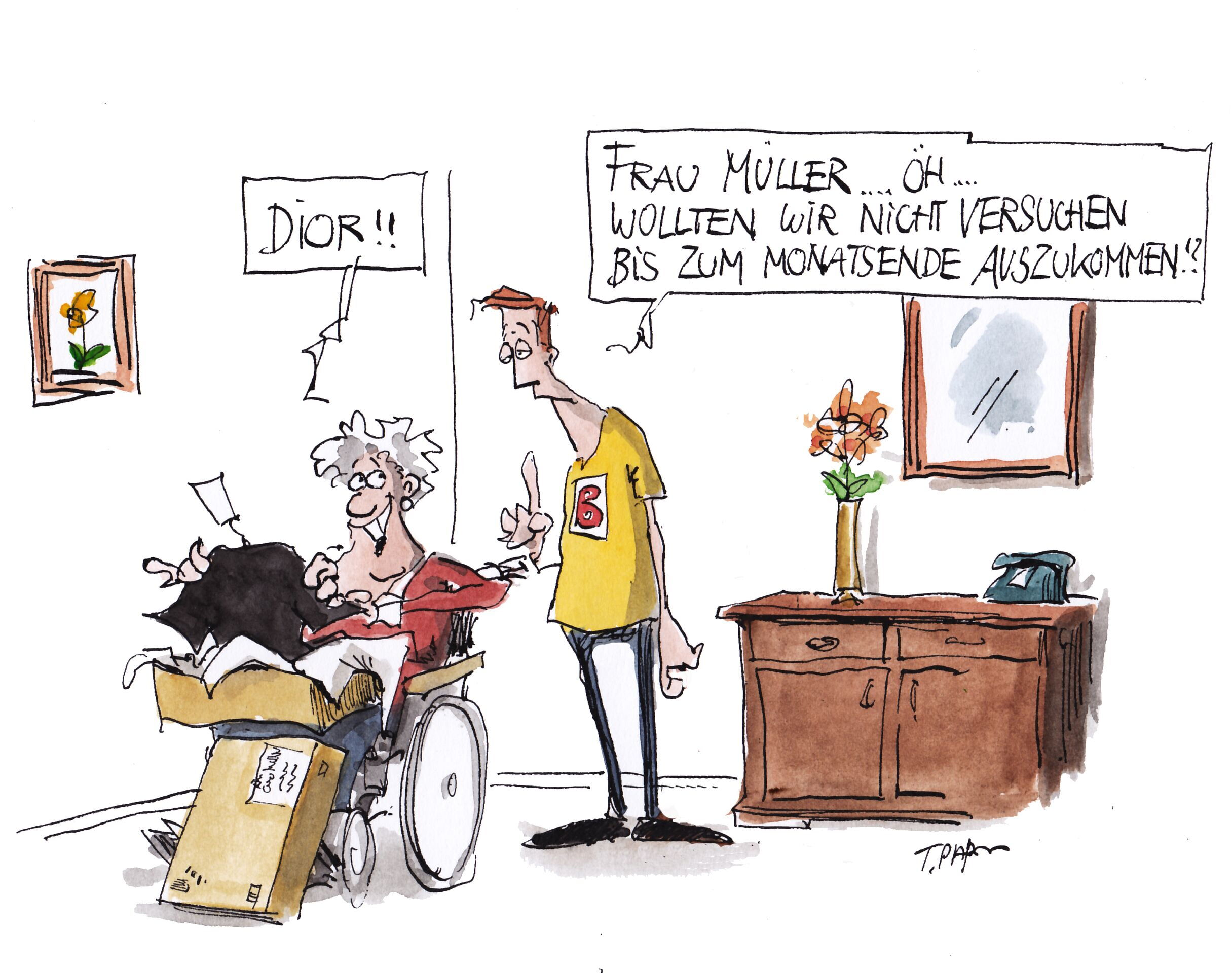 Aufgabenkreise in der Betreuung Karrikatur zum Thema „Aufgabenkreise in der Betreuung”