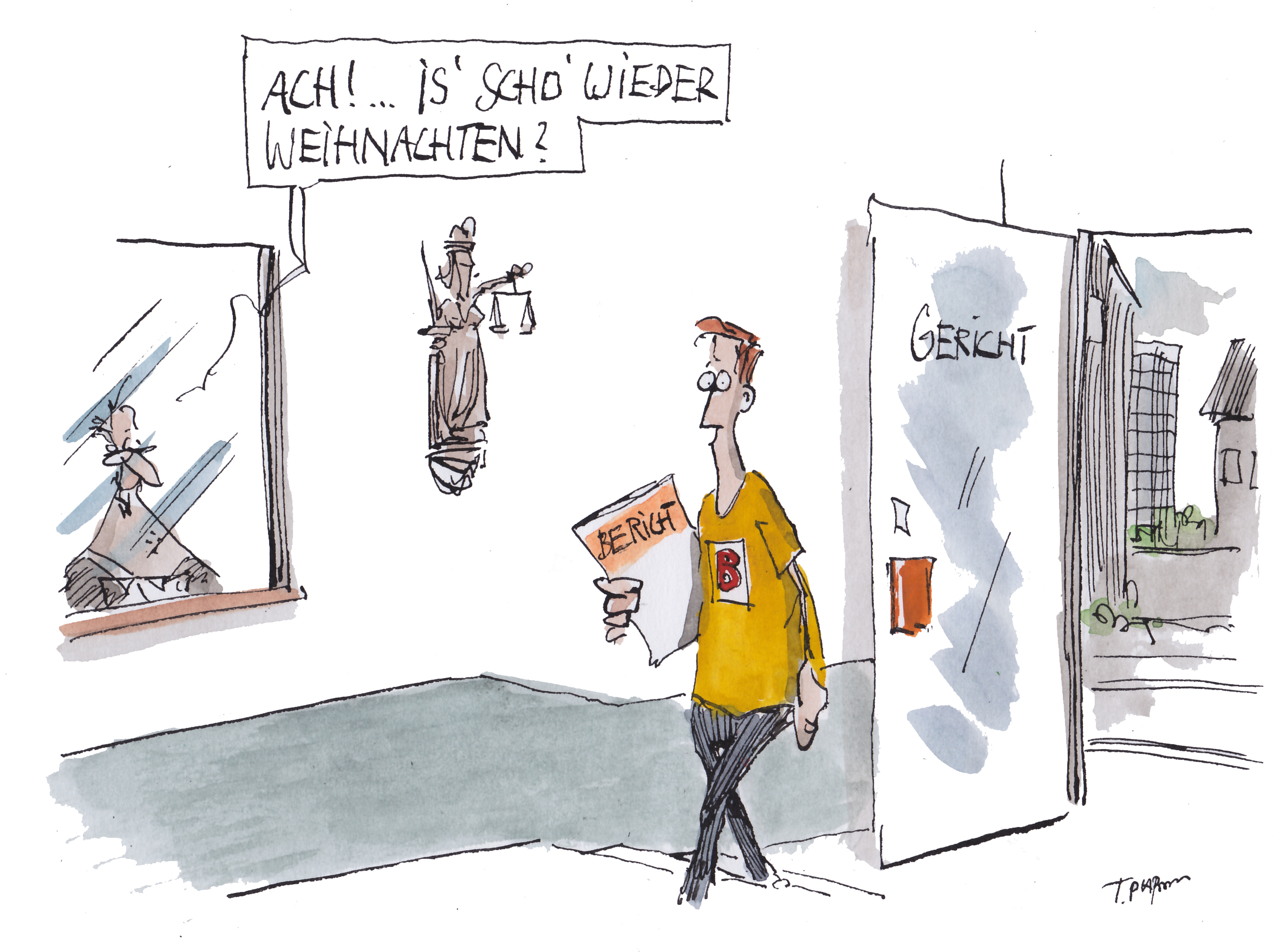 Pflichten gegenüber dem Betreuungsgericht: Berichte und Vermögensübersichten Karrikatur zum Thema „Pflichten gegenüber dem Betreuungsgericht”